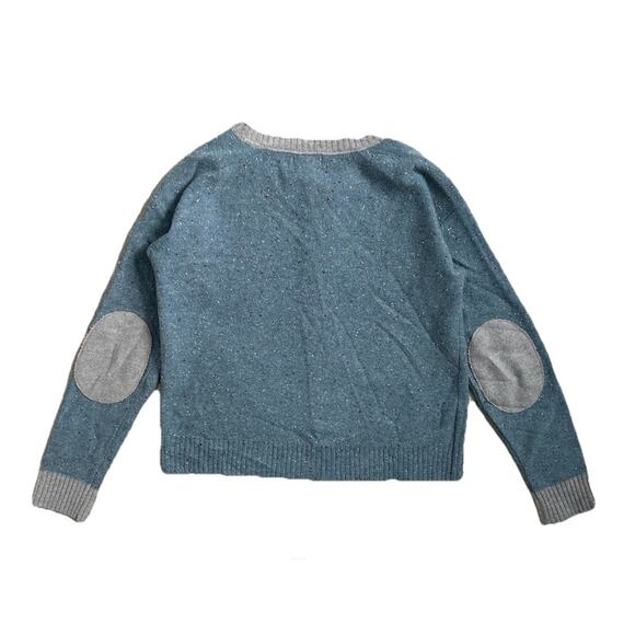 Sundance Women’s 100% Merino Wool Sweater Blue Gray Woven Button Front Size S - Picture 6 of 6